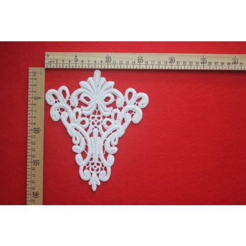 White Venise Lace Costume Dress collar fabric, cotton patchwork Applique motif patch clothes scrapbooking Trim
