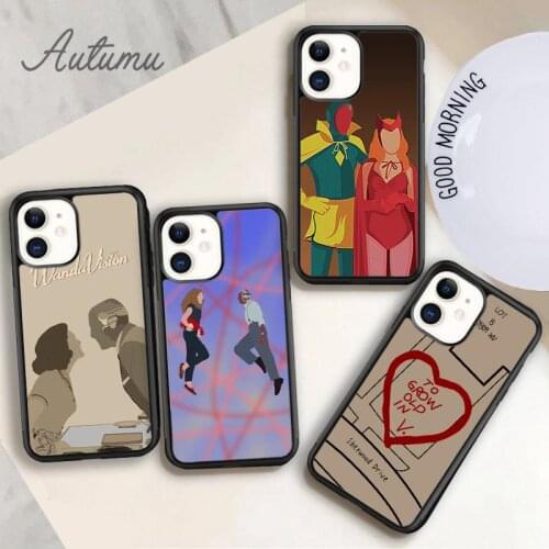 WandaVision Phone Case for iPhone 11 12 Pro Max mini X XR XS SE 2020 5 6S 7 8 Plus Samsung Galaxy S8 S9 S10 Cover shell coque