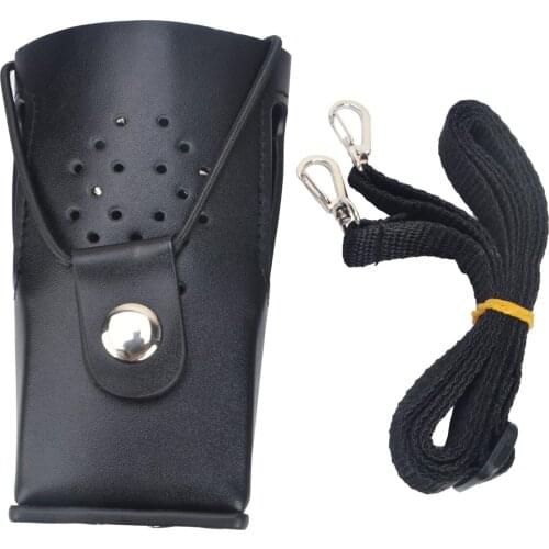 Two Way Radio Hard Leather Case Cover Bag Holder for KENWOOD Walkie Talkie TK3107 TK3207 TK2107 Protective Cover Sleeve