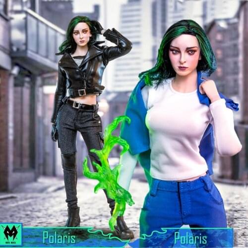 1/6 Scale Emma Dumont Polaris Action Figure with 2 Set Clothes X-men The Gifted Polaris Magneto Daughter Female Model Dolls