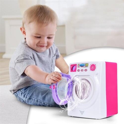 DIY Simulation Washing Machine Educational Toys Hold Water Large Sized Home Appliance Toy Pre School Play Pretend Play House Toy