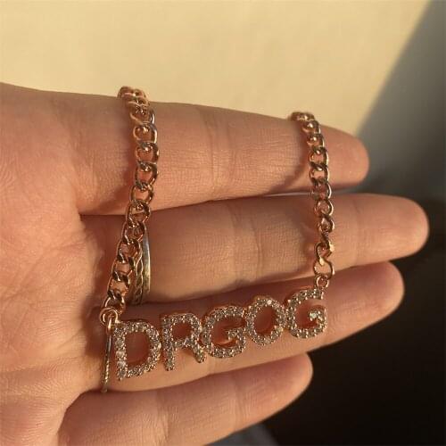 Noelia Personalized Custom Name Necklace Shiny Name Pendant Cuban Chain Necklace Stainless Steel Jewelry for Gift Jewelry