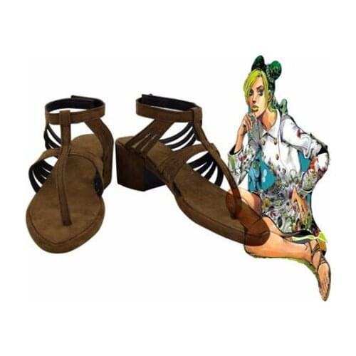 JoJos Bizarre Adventure 6 Jolyne Cujoh Cosplay Shoes Sandals Men Costume Customized Accessories Halloween Party Shoes