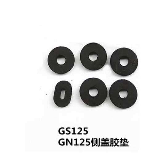 2 Sets GS125 GN125 Motorcycle Side Cover Rubber Pad Kit Rubber Ring Side Cover Cushion Rubber Six-piece Set