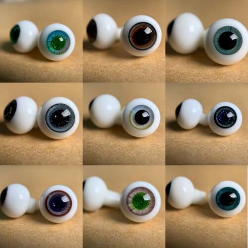 OB11 doll simulation eye ball size 10mm glass eye ball black pearl multi-color gradual change eye ball new eye ball dark purple