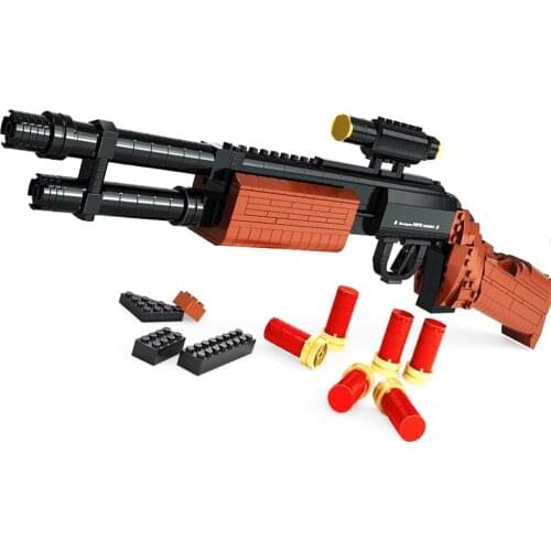Ausini 22804 527pcs Gun Model Assembled Toy Gun M870 Shotguns Building Blocks Gun Weapon Educational Military toys For Children