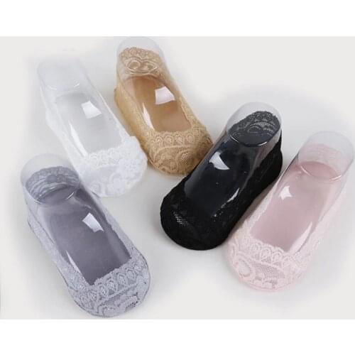 New Sweet Toddler Baby Socks Girl Slippers Princess Lace Soft boat socks Hollow lace stealth short socks summer