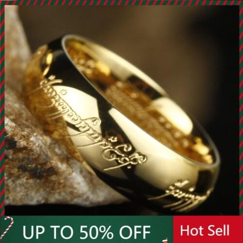 Midi Stainless Steel One Ring of Power 3D Carved Refined Wedding Ring Lovers Women Men Fashion Rings For Women Jewelry