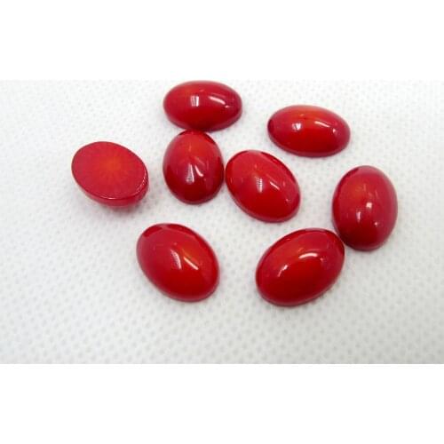 Wholesale 10pcs/lot Red Coral Beads Cabochon,10*14mm Oval Coral Beads Cabochons,Gem Jewelry Cabochon For Jewerly Making