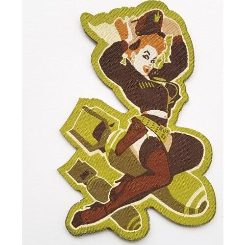 DEATH FROM ABOVE PATCH BOMBER GIRL PINUP AIR FORCE B29 PILOT ARID HOOK PATCH BADGE FOR BACKPACK JACKET