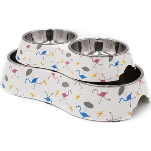 Separable Dog Durable Bowls Stainless Steel Cartoon Print Cat Bowl Pet Feeding Drinking Water Tableware High Quality Dogs Dish