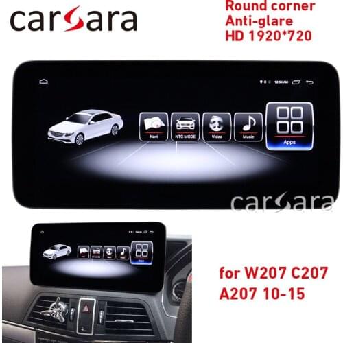 Entertainment unit RHD E CLASS W207 comand radio system screen update round corner display E350 android 8 1920 anti-glare panel