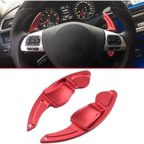 Steering Wheel Gear Shift Paddle Accessories For VW Golf 6 Polo GTI R Tiguan Touareg Scirocco GTS Eos Sharan Passat B7 Red