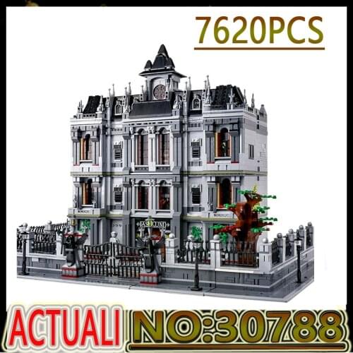 Movie Series Toys K128 The Moc-30788 Arkham Asylum House Educational Toys Creative Model Building Blocks DIY Christmas Gift