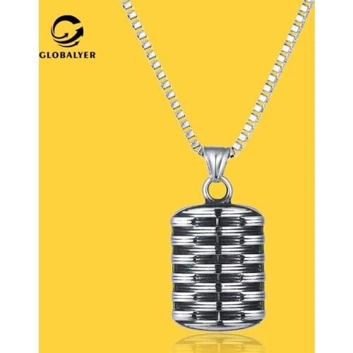 Net explosion European and American stainless steel punk necklace Rap stereo recording microphone Titanium steel pendant 451