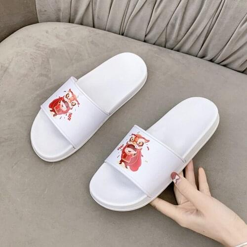 2021 Cute Open Toe Low Platform Flip Flops for Women house indoor Flat Beach slides women Summer Slippers Shoes Women TX262