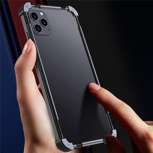 Phone Protective Case Metal Frame Cover Drop-Resistant Case for iPhone 12 Pro Max Series Mobile Phone