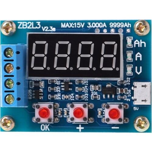 ZB2L3 Li-ion Lithium Lead-acid Battery Capacity Meter Discharge Tester Analyzer DC 4.5-6V