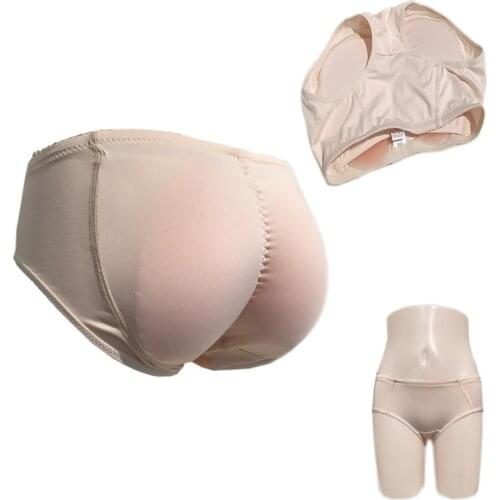 Low Rise Padded Panties Women Hip Butt Enhancer Pad Silicone Push Up Padded Seamless Briefs Panties Cosplay Crossdress