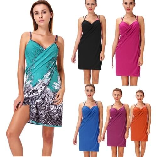 Womens Beach Dress Wrap Skirt Bikini Cover-up Shawl Wrap Skirt Plus Size Long Beach Wrap Vacation Dress 6 Color