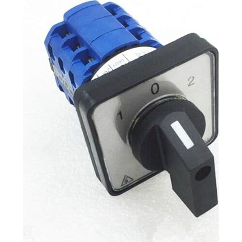 1pc Rotary Selector Cam Changeover Switch 3 Positions(1-0-2) 12 Terminals AC 660V 20A
