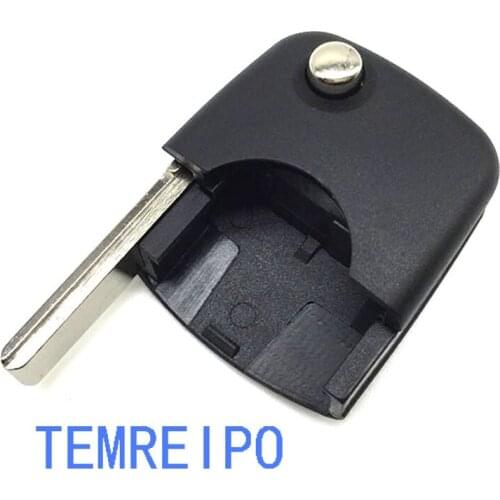 10pcs/lot Round Plastic Car Remote Flip Key Head For Vol kswagen Fobs Case