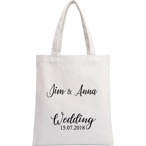 100 pcs Custom Print Logo Silkscreen Printed Casul Canvas Beige CottonTote Bag Wedding Company Shopping Bag Fashion Canvas Bag