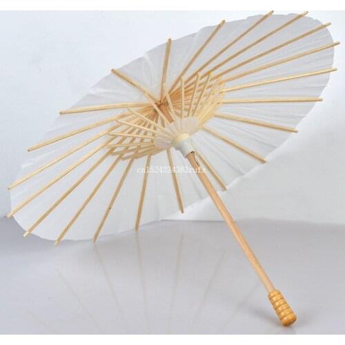 20pcs 23.6inch 60cm Bamboo Paper Long Handle Parasols Umbrella Sun Parasol Outdoor Party Events Decoration