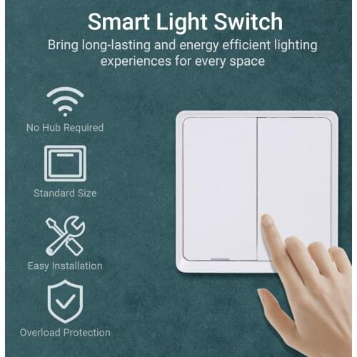 3 Gang Tuya Wifi Smart Light Switch 2.4Ghz Light Switch with Timer No Neutral Wire Needed Compatible with Alexa and Google Home