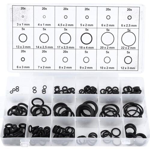 AC9000 225PCS/1 BOX PCP Paintball Rubber Gasket Replacements Sealing O-rings Durable Socket Black 18 Sizes Available O-rings