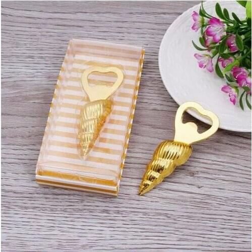 Free Shipping 200pc Conch bottle opener wedding favors Good gift for Beach series "Shore Memories" Sea Beach Shell Bottle Opener