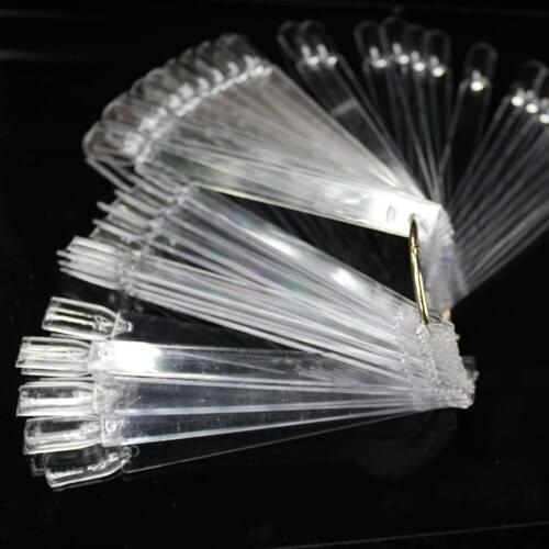 Free Shipping 50 Colors 13cm Nail Art Display Board Nail Tips Board Nails Practice Clear Color Used For Nails