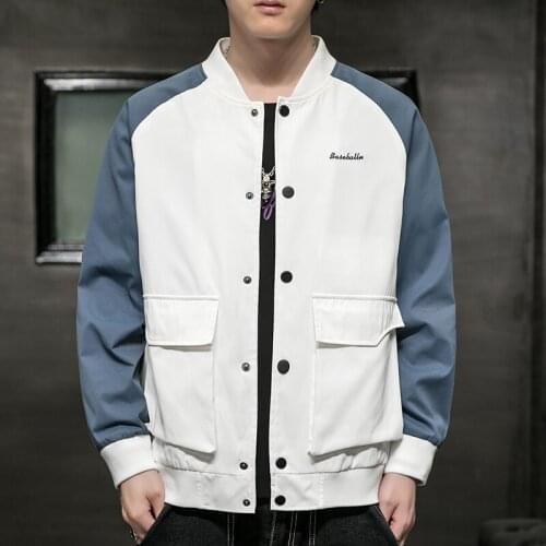 Baseball Jacket Loose Cardigan Coat Goth Fashion Letter Sleeve Embroidery Single Breasted Casual Bomber Streetwear Windbreaker