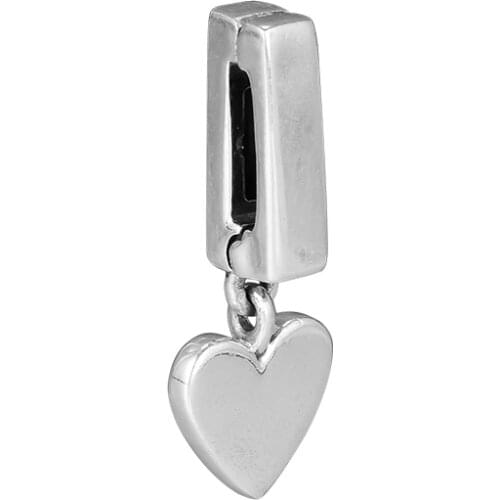 Reflexions Floating Heart Clip Fits charms sterling silver original Bracelets For Woman DIY Beads For Jewelry Making
