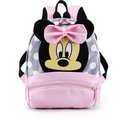 Disney Mickey Minnie Backpack Kindergarten Cute Cartoon School Bag Boys and Girls Lightweight Backpack Children Baby Bag Handbag
