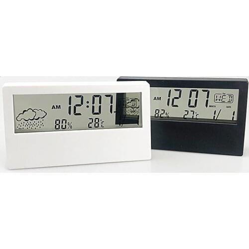 LCD Clock Electronic Desk Clock Temperature And Humidity Meter Alarm Clock Creative Electronic Digital Electronic Clock