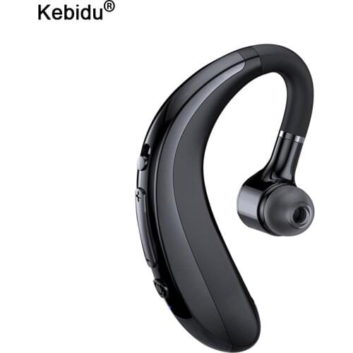 Kebidu Stereo Earphone HD Call Noise Reduction Wireless Bluetooth 5.0 Long Standby Single Ear Mini Business Sports Earphone