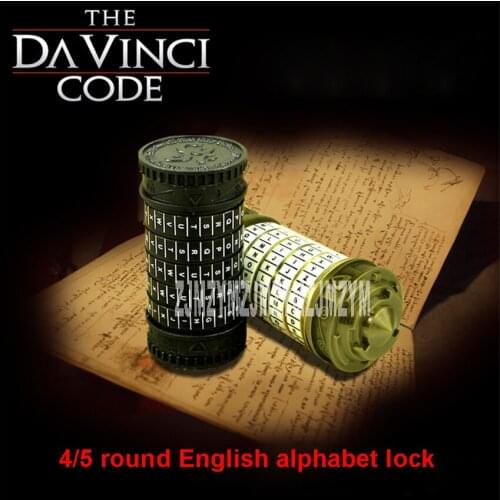 The Da Vinci Code lock lock code 4/5 alphabetical Room tank top box props true storage and own game Room Escape props 27mm