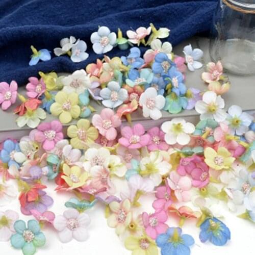 50/100pcs Multicolor Daisy Flower Head Mini Silk Artificial Flower For Wedding Engagement Party Home Decor Diy Garland Headdress