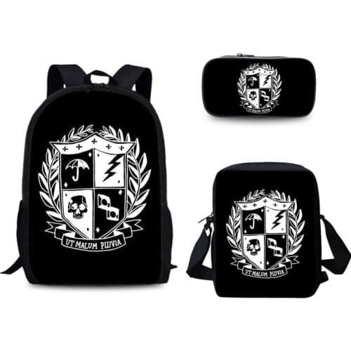 The Umbrella Academy School Bag for Boys Girls Kids 3D Print 3Pcs School Bag Set Student Mochila Infantil Children Backpack