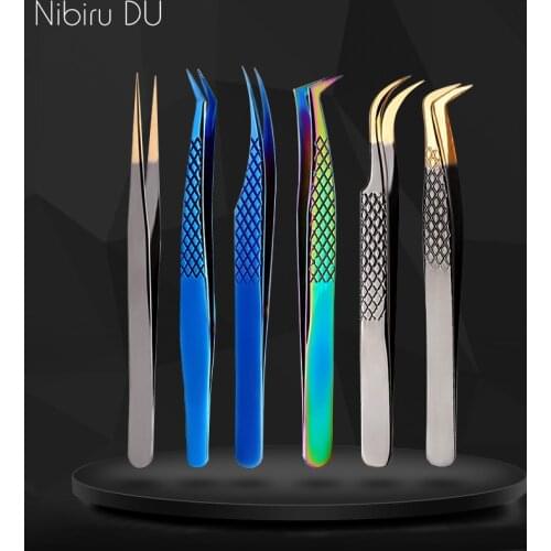 Eyelash Extension Tweezers Eyebrow Tweezers 100% Closed Hand Anti-slip Design New Style Premium For Eyebrows Makeup Tools