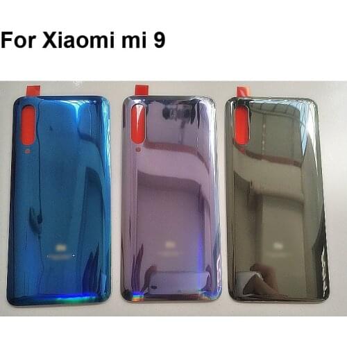 100% New For Xiaomi mi 9 Housing glass battery back cover outside shell cover For Xiaomi mi9 Rear Door Replacement Xiao mi 9