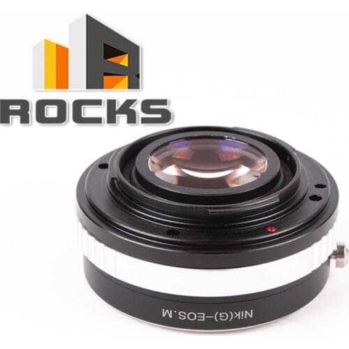 Pixco Speed Booster Focal Reducer Lens Mount Adapter Ring for Aperture Control Nikon G Lens to Canon EOS M Camera M50II M6II