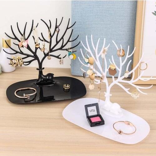 Mordoa Deer Earrings Necklace Ring Pendant Bracelet Jewelry Display Stand Tray Tree Storage jewelry Organizer Holder A02