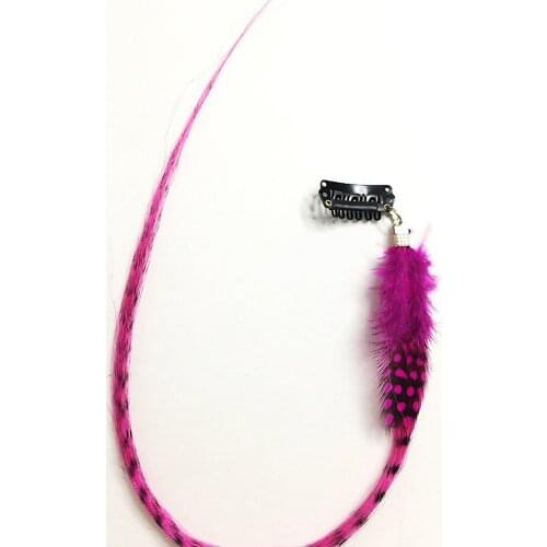 PRODİVA HAIR ACCESSORY KLİPSLİ SYNTHETIC PHEASANT FEATHER DARK PINK-10 PCS/PACK