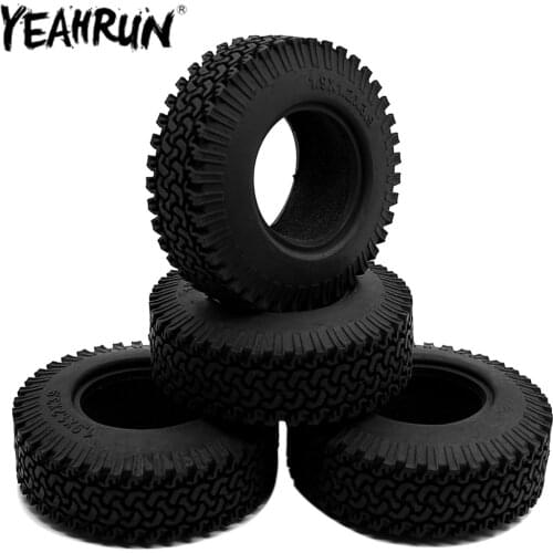 YEAHRUN 1.9" Rubber Tyre 98mm OD for 1/10 Axial SCX10 F350 Tamiya Trailer Tractor RC Rock Crawlers Car Wheel Tires