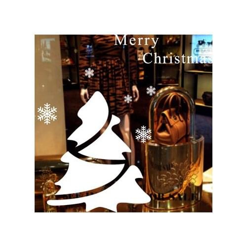Christmas Sticker X mas Decal Posters Vinyl Wall Decals Decor Mural Glass Shop Window Home Decoration