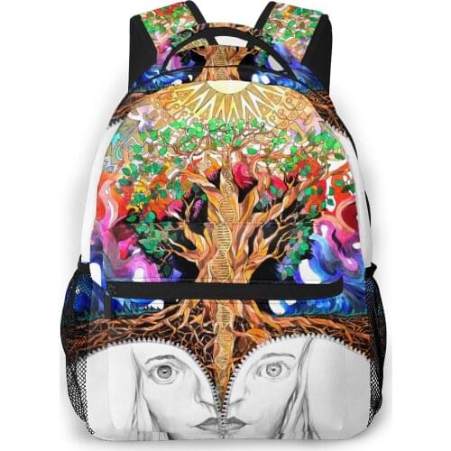 OLN Women Backpack with Multiple Using Women Backpacks Trippy Art Nature Female School Bag Girls Travel Bag