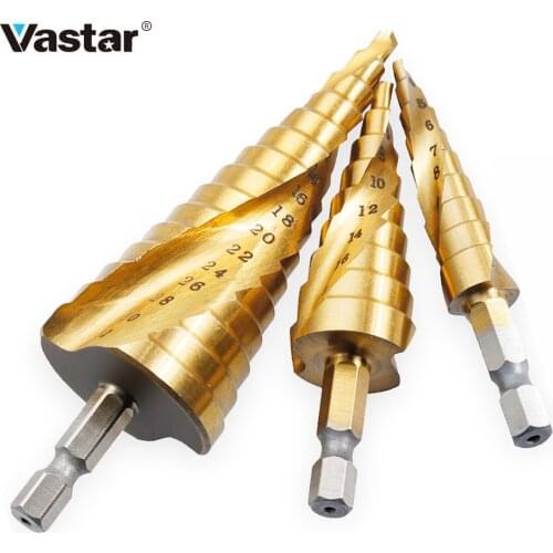 4-12/20/32mm HSS Spiral & Straight Grooved Center Drill Bit Solid Carbide Mini Drill Accessories Titanium Step Cone Drill Bit
