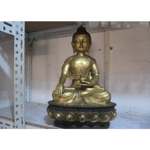 USPS to USA S2636 17 Tibet Bronze Gilt HEALING MEDICINE BUDDHA Buddha